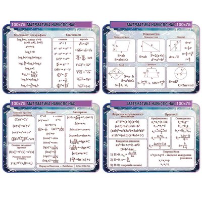 Комплект стендов по математике фиолетовый 2818 фото