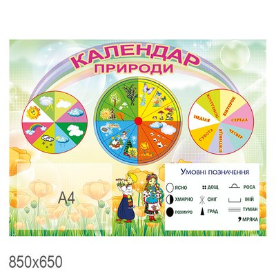 Стенд календар природи козак і україночка 3030 фото