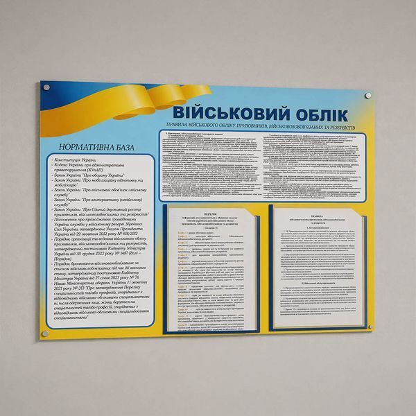 Стенд Військовий облік 100011 фото