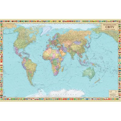 Карта Світу політична 158х108 НА ПЛАНКАХ 0907 фото